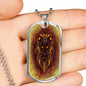 Lion Dog Tag Necklace, Men's Jewelry, Jewelry for Men, Unisex Jewelry - TreasureNoni