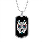 Day Of The Dead Dog Necklace, Day Of The Dead Dog Pitbull, Dia De Los Muertos Dog Pitbull, Dia De Los Muertos Perro Pitbull