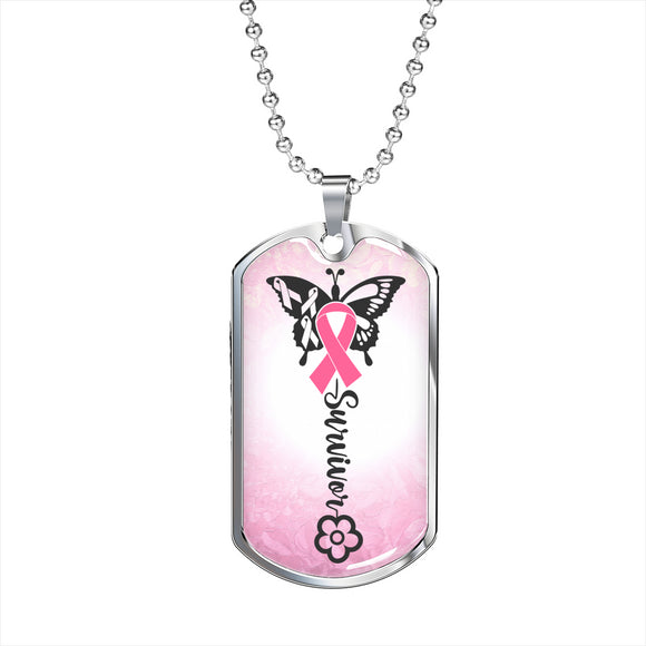 Breast Cancer Necklace Breast Cancer Survivor Gift, Breast Cancer Dog Tags, Breast Cancer Warrior, Breast Cancer Designs, Cancer Survivor Gift