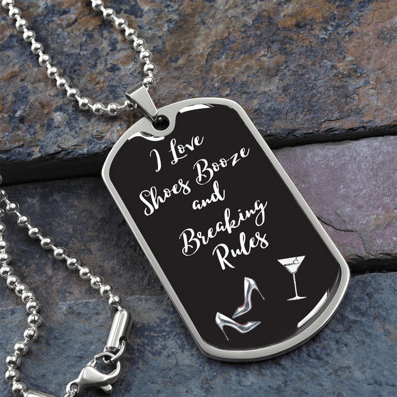 I Love Shoes Booze and Breaking Rules, Shoe Lover Jewelry