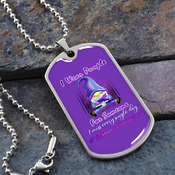 Alzheimers Necklace, Alzheimers Awareness, Alzheimers In Memory, Alzheimers Disease, Alzheimers Purple