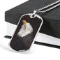Eagle Dog Tag Necklace, Men's Jewelry, Jewelry for Men, Unisex Jewelry - TreasureNoni
