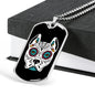 Day Of The Dead Dog Necklace, Day Of The Dead Dog Pitbull, Dia De Los Muertos Dog Pitbull, Dia De Los Muertos Perro Pitbull