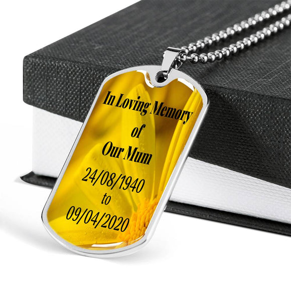 Custom Design Dog Tag Style Necklace, Customized Jewelry, Custom Necklaces - TreasureNoni