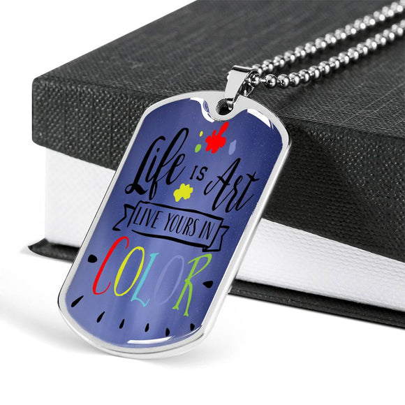 Inspirational Gift Necklace, Motivational Gift, Encouragement Gift, Positive Vibes Necklace, Gift For Artists, Gift For Teen