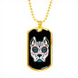 Day Of The Dead Dog Necklace, Day Of The Dead Dog Pitbull, Dia De Los Muertos Dog Pitbull, Dia De Los Muertos Perro Pitbull