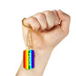 Pride and Peace Flag Necklace LGBTQ Peace Necklace with the Option to Engrave - TreasureNoni