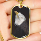 Eagle Dog Tag Necklace, Men's Jewelry, Jewelry for Men, Unisex Jewelry - TreasureNoni