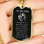 Inspirational Gift For Son, Inspirational Motivational Dog Tag Necklace, Animal Theme Lion Necklace, Lion Art, Lion Lover Gift, Strength Gift For Son