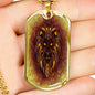 Lion Dog Tag Necklace, Men's Jewelry, Jewelry for Men, Unisex Jewelry - TreasureNoni