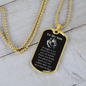 Inspirational Gift For Son, Inspirational Motivational Dog Tag Necklace, Animal Theme Lion Necklace, Lion Art, Lion Lover Gift, Strength Gift For Son