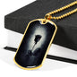 Black Rose Gothic Necklace, Black Rose Gothic Dog Tag Necklace - TreasureNoni