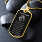 Inspirational Gift For Son, Inspirational Motivational Dog Tag Necklace, Animal Theme Lion Necklace, Lion Art, Lion Lover Gift, Strength Gift For Son