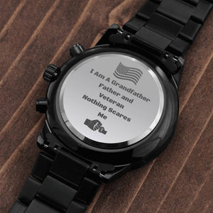 Grandfather Father and Veteran, Nothing Scares Me, Gift For Grandfather, Soldier Veteran
