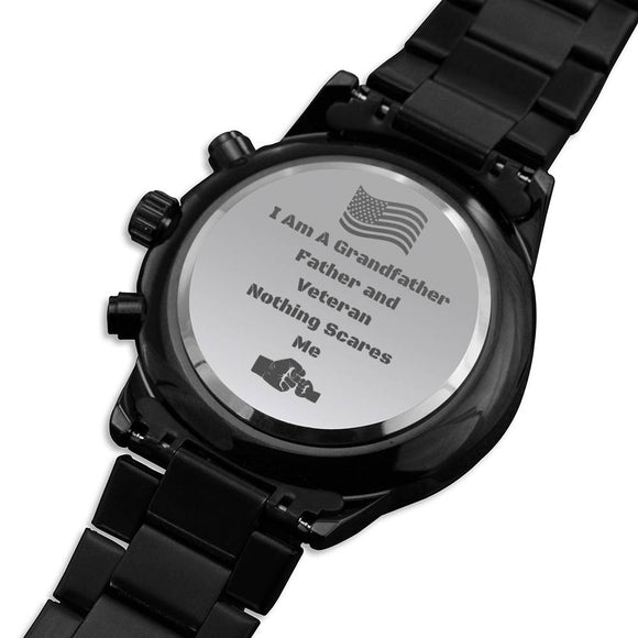 Grandfather Father and Veteran, Nothing Scares Me, Gift For Grandfather, Soldier Veteran