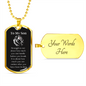 Inspirational Gift For Son, Inspirational Motivational Dog Tag Necklace, Animal Theme Lion Necklace, Lion Art, Lion Lover Gift, Strength Gift For Son