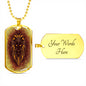 Lion Dog Tag Necklace, Men's Jewelry, Jewelry for Men, Unisex Jewelry - TreasureNoni
