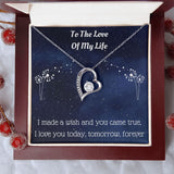 Heart Pendant Necklace For Wife, Heart Necklace For Girlfriend, Heart Jewelry For Significant Other