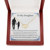 To My Daughter From Dad, Heart Pendant Necklace, Father to Daughter Gift, Birthday Gift To Daughter From Dad, Daughter Necklace