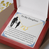 To My Daughter From Dad, Heart Pendant Necklace, Father to Daughter Gift, Birthday Gift To Daughter From Dad, Daughter Necklace