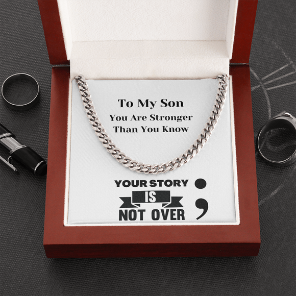 Mental Health Gift For Son, Semicolon, Motivational Semicolon Card, Support Gift For Son, Suicide Depression Awareness