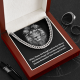 Men's Lion Necklace, Strength Gift For Men, Link Chain Necklace For Men, Jewelry Gift For Him