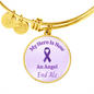 End Alz Bracelet, Support Alzheimer's Jewelry, Alzheimer's Purple Ribbon Bracelet, End Alz Jewelry, Alzheimer's In Memory Of