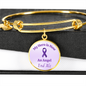 End Alz Bracelet, Support Alzheimer's Jewelry, Alzheimer's Purple Ribbon Bracelet, End Alz Jewelry, Alzheimer's In Memory Of
