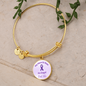 End Alz Bracelet, Support Alzheimer's Jewelry, Alzheimer's Purple Ribbon Bracelet, End Alz Jewelry, Alzheimer's In Memory Of