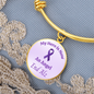 End Alz Bracelet, Support Alzheimer's Jewelry, Alzheimer's Purple Ribbon Bracelet, End Alz Jewelry, Alzheimer's In Memory Of