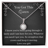 Strength Gift, Female Empowerment, Queen Gift For Friend, Friendship Jewelry, Encouragement, Support Gift, Hard Times, You Got This