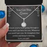Strength Gift, Female Empowerment, Queen Gift For Friend, Friendship Jewelry, Encouragement, Support Gift, Hard Times, You Got This