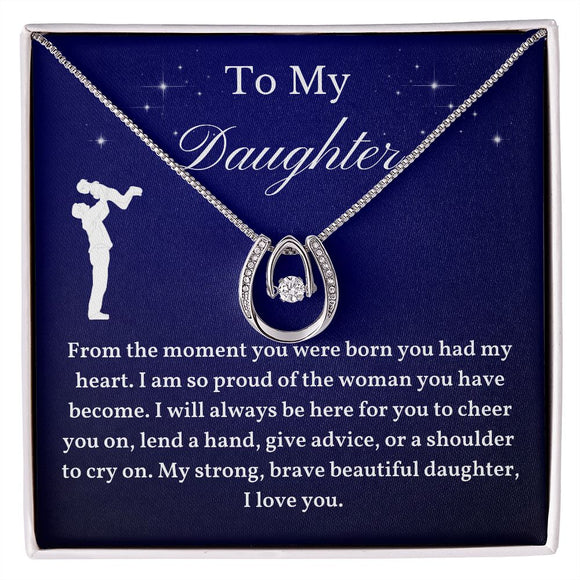 To My Daughter From Dad, Daughter Necklace, Father to Daughter Gift, Birthday Gift To Daughter From Dad, Gift From Dad To Daughter