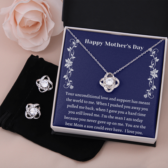 Mothers Day Gift, Gift For Mom, Mother's Day Necklace, Mothers Day Gift From Son, Mother's Day Gift Set, Jewelry Set For Mom