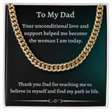 Gift For Dad From Daughter, Necklace For Dad, Chain Link Necklace, To My Dad Gift, Gift From Daughter, Birthday Gift For Dad, Dad Gifts