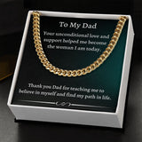 Gift For Dad From Daughter, Necklace For Dad, Chain Link Necklace, To My Dad Gift, Gift From Daughter, Birthday Gift For Dad, Dad Gifts