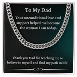 Gift For Dad From Daughter, Necklace For Dad, Chain Link Necklace, To My Dad Gift, Gift From Daughter, Birthday Gift For Dad, Dad Gifts
