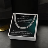 Gift For Dad From Daughter, Necklace For Dad, Chain Link Necklace, To My Dad Gift, Gift From Daughter, Birthday Gift For Dad, Dad Gifts