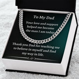 Gift For Dad From Son, Necklace For Dad, Chain Link Necklace, To My Dad Gift, Gift From Son, Birthday Gift For Dad, Dad Gifts