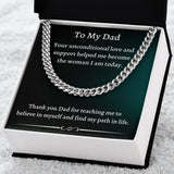 Gift For Dad From Daughter, Necklace For Dad, Chain Link Necklace, To My Dad Gift, Gift From Daughter, Birthday Gift For Dad, Dad Gifts