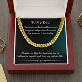 Gift For Dad From Daughter, Necklace For Dad, Chain Link Necklace, To My Dad Gift, Gift From Daughter, Birthday Gift For Dad, Dad Gifts