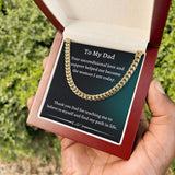 Gift For Dad From Daughter, Necklace For Dad, Chain Link Necklace, To My Dad Gift, Gift From Daughter, Birthday Gift For Dad, Dad Gifts