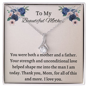 Single Mom Gift, Single Mom Gift Necklace, Single Mom Present, Christmas Gift For Single Mom, Single Mom Jewelry, Single Mom Gift From Son