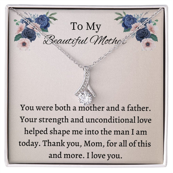 Single Mom Gift, Single Mom Gift Necklace, Single Mom Present, Christmas Gift For Single Mom, Single Mom Jewelry, Single Mom Gift From Son