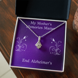 My Mother's Memories Matter Alzheimers Jewelry, Alzheimer's Pendant Necklace, Alzheimer's Awareness, Alzheimer's Support Mom, End Alzheimer's