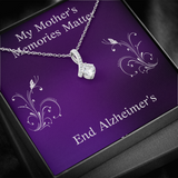 My Mother's Memories Matter Alzheimers Jewelry, Alzheimer's Pendant Necklace, Alzheimer's Awareness, Alzheimer's Support Mom, End Alzheimer's