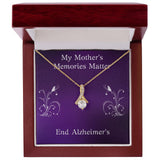 My Mother's Memories Matter Alzheimers Jewelry, Alzheimer's Pendant Necklace, Alzheimer's Awareness, Alzheimer's Support Mom, End Alzheimer's
