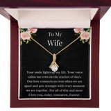 Gift For Wife, Birthday Gift For Wife, To My Wife Necklace, Wife Jewelry, Wife Poem Card, Anniversary Gift For Wife, Wife Sentimental Gift
