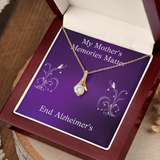 My Mother's Memories Matter Alzheimers Jewelry, Alzheimer's Pendant Necklace, Alzheimer's Awareness, Alzheimer's Support Mom, End Alzheimer's