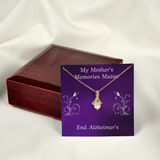 My Mother's Memories Matter Alzheimers Jewelry, Alzheimer's Pendant Necklace, Alzheimer's Awareness, Alzheimer's Support Mom, End Alzheimer's